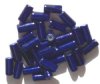25 10x4mm Royal Blue Tube Miracle Beads